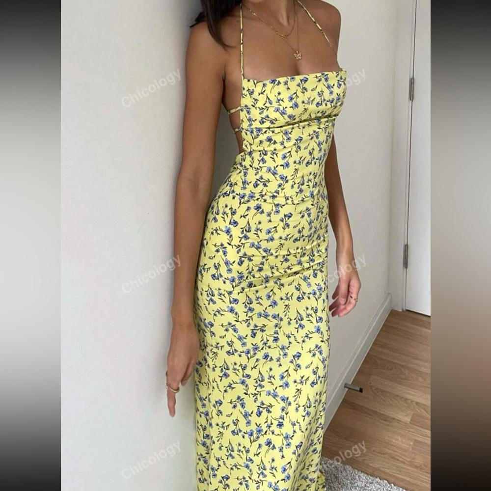 Yellow Floral Dress